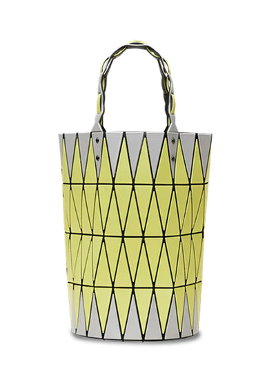 BASKET Handbag (Large) (Light Gray & Yellow)