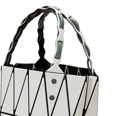 BASKET Handbag (Small) (White & Khaki Green)