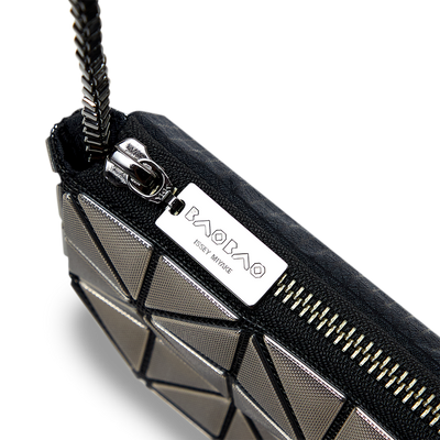 PRISM GEOMETRIC Clutch Bag (Gunmetal)