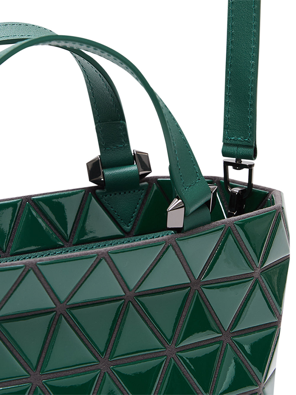 CRYSTAL GLOSS Handbag (Mini) (Deep Green)