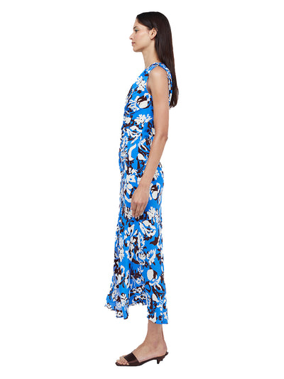 Clarisse Asym Midi Dress (Blue Lagoon)