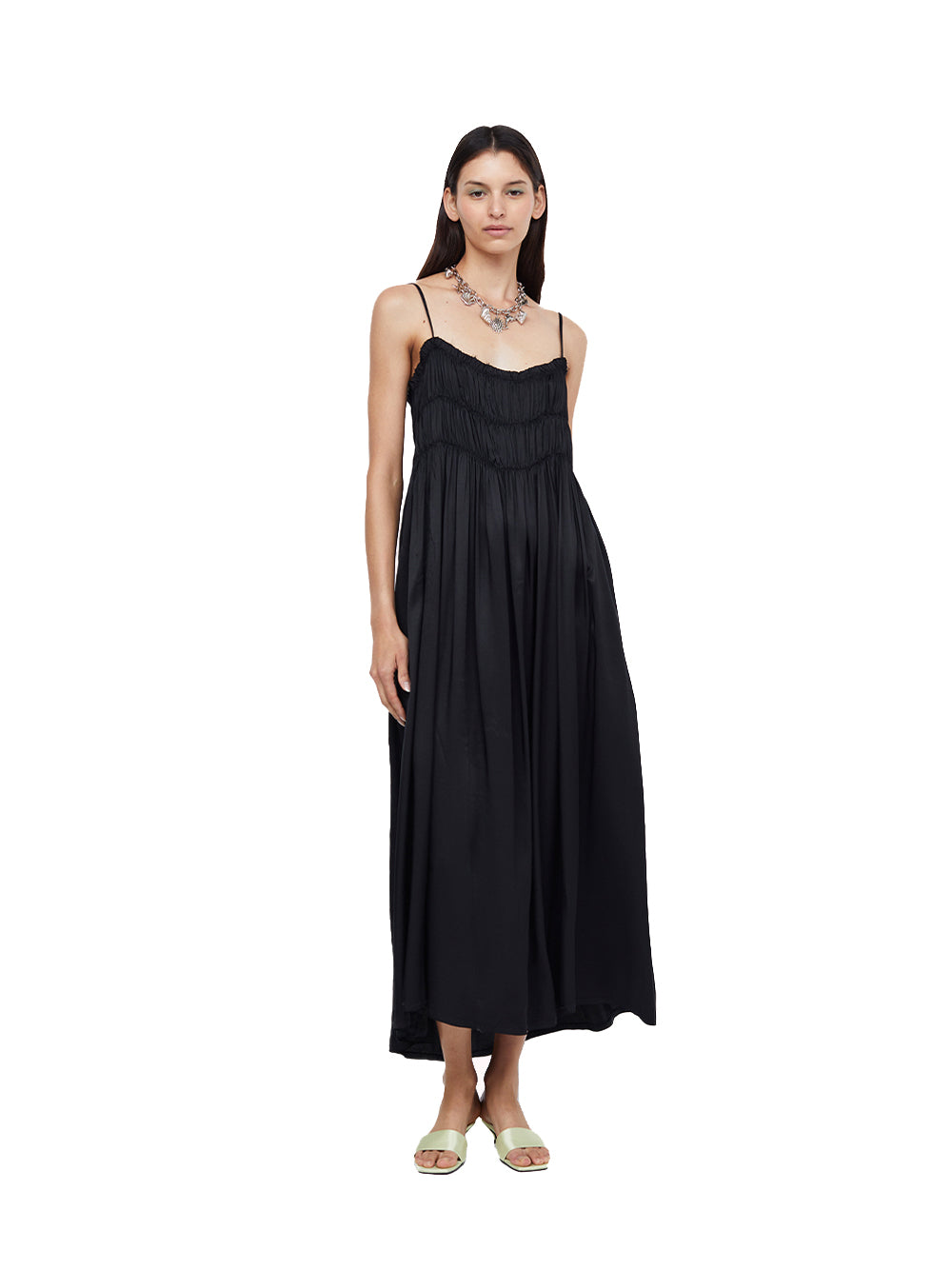 Dali Maxi Shift Dress (Black)