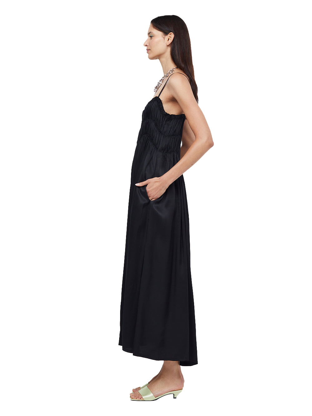 Dali Maxi Shift Dress (Black)