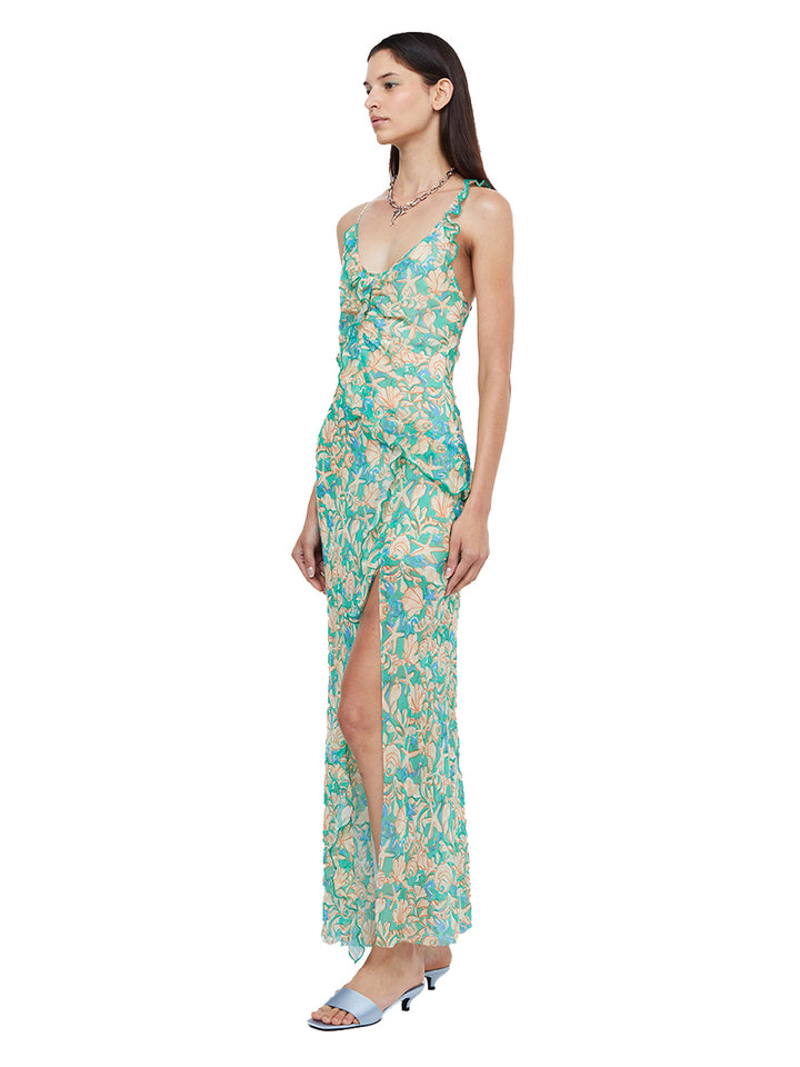 Oasis Frill Maxi Dress Under The Sea Club21 Thailand