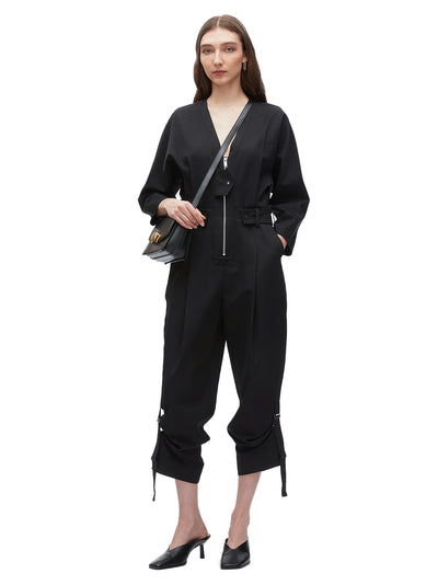 Belted Utility Jumpsuit (Black)