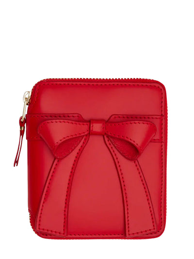 Big Bow Full Zip Around Wallet (Red)