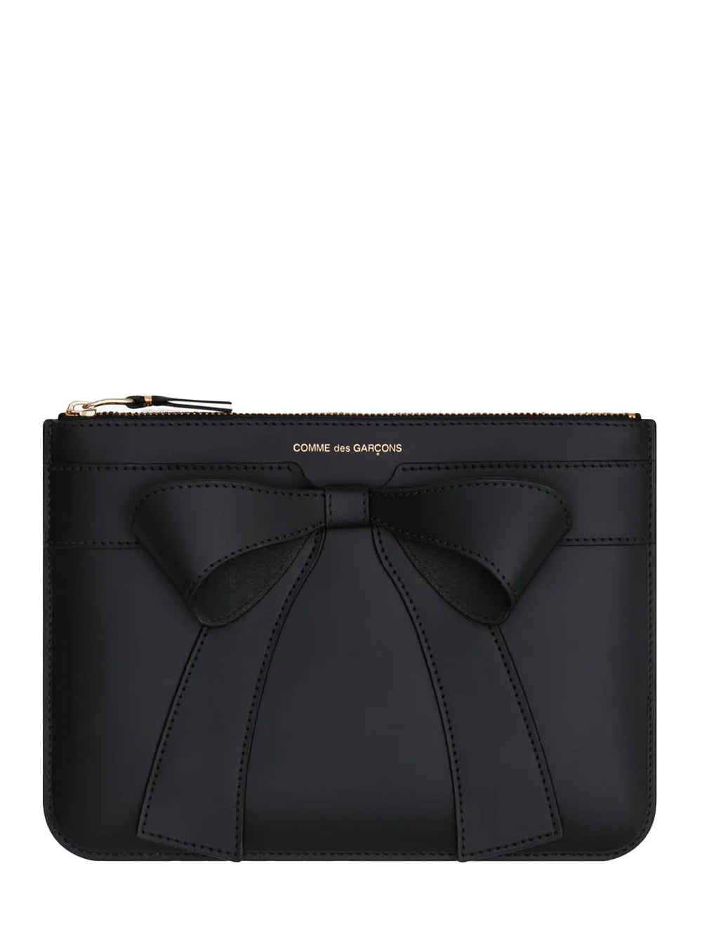 Big Bow Zip Pouch (Black)