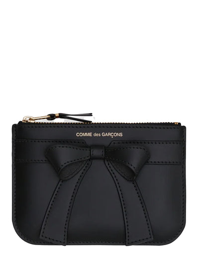 Big Bow Zip Pouch (Black)