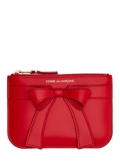 Big Bow Zip Pouch (Red)