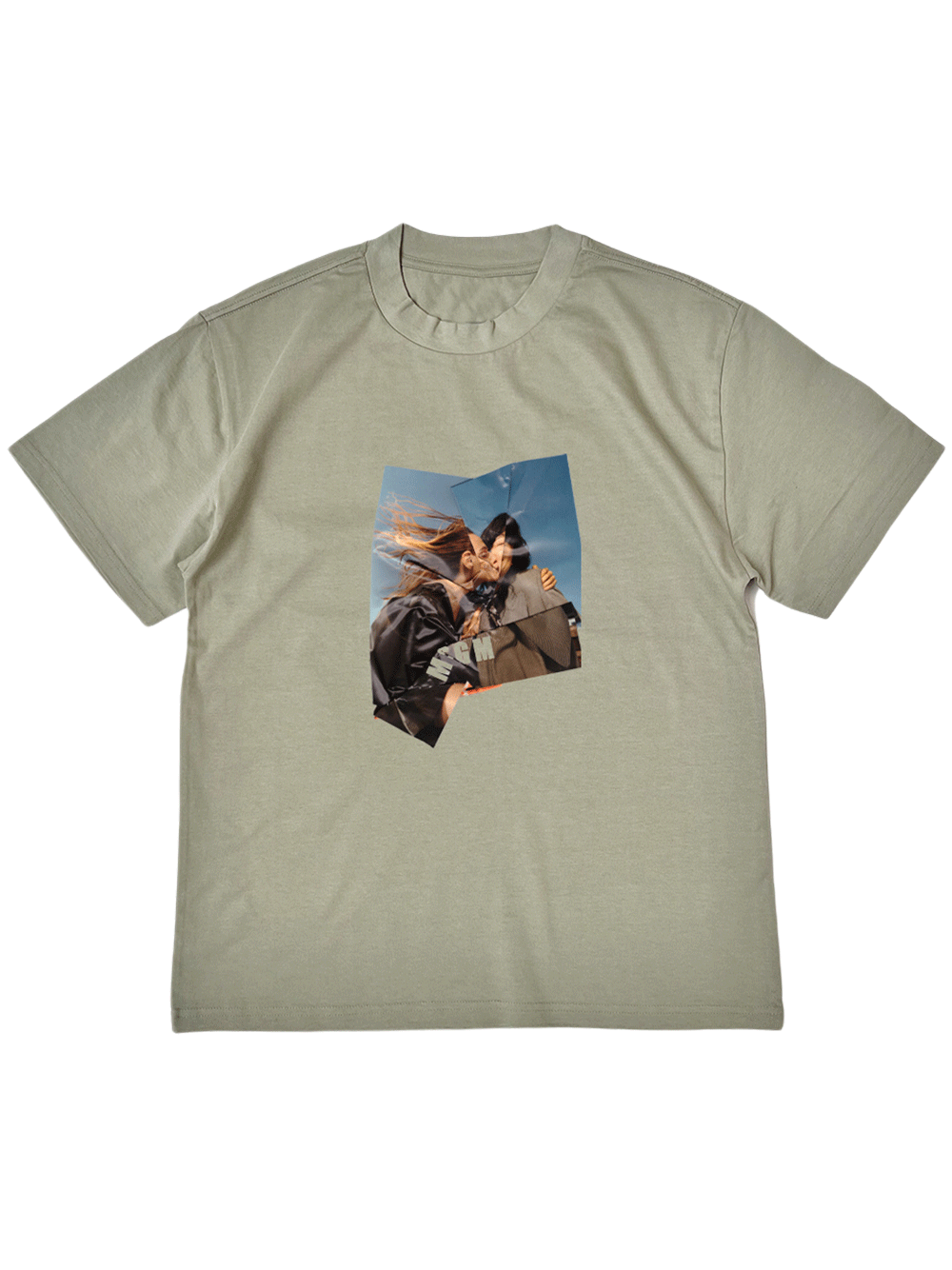Msgm Scan Col Heavy T-Shirt (Green)
