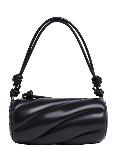 Black Leather Mella Bag (Black)