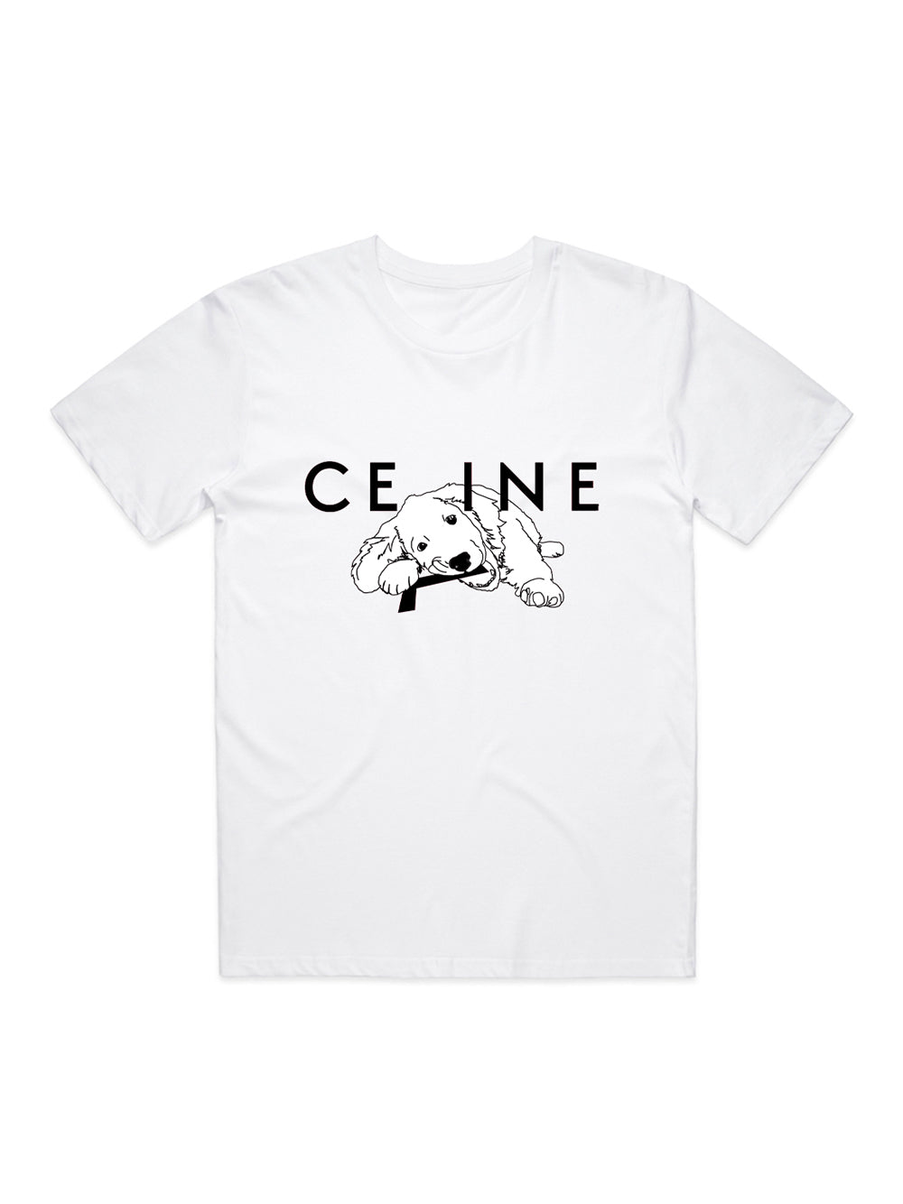 Celine Puppy Chew T-Shirts (White)