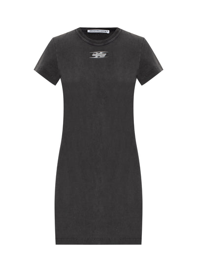 Blade Logo-Embossed Minidress (Washed Cedar)