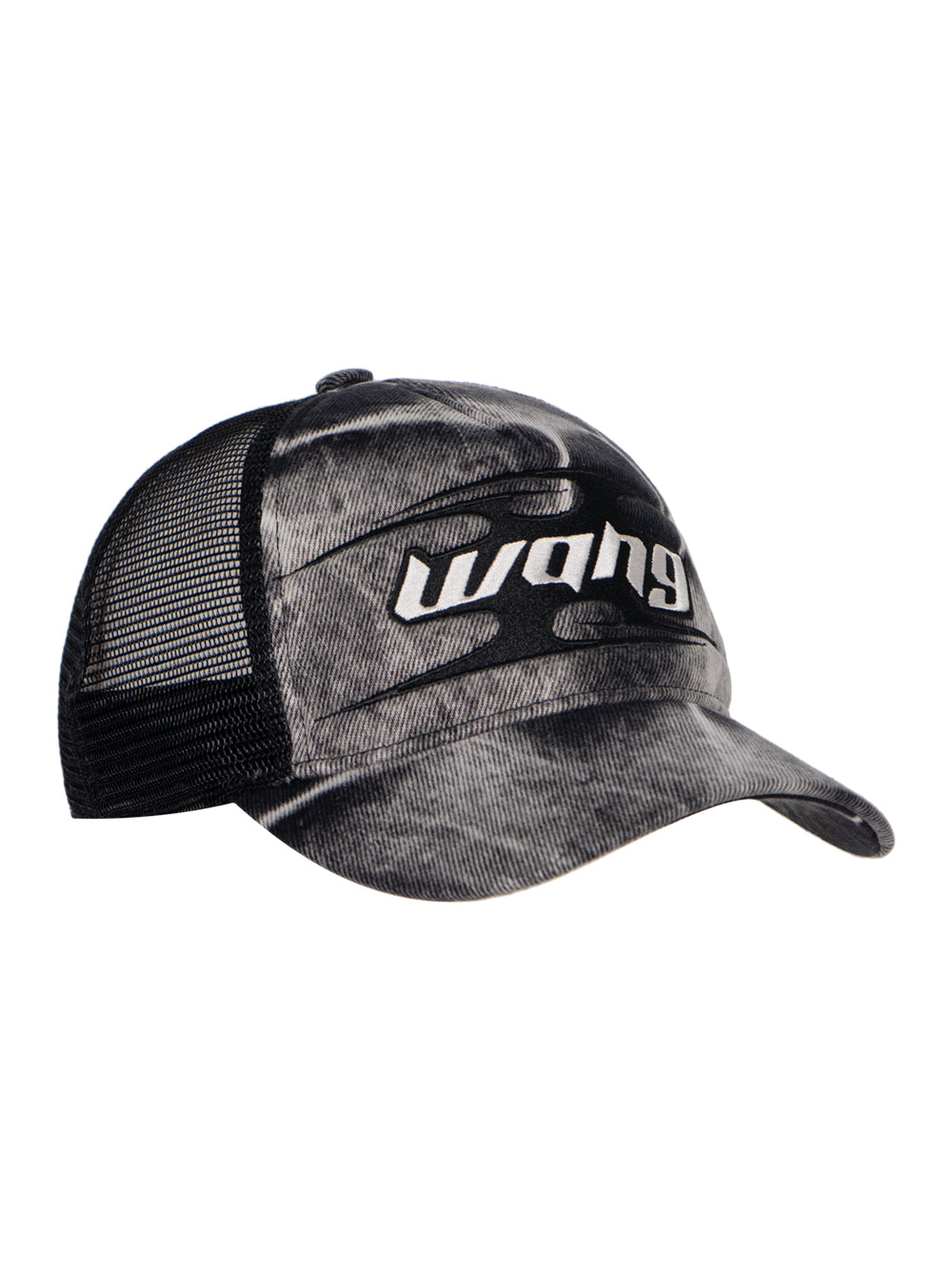 Blade Logo-Embroidered Trucker Hat (Black Acid Crush)