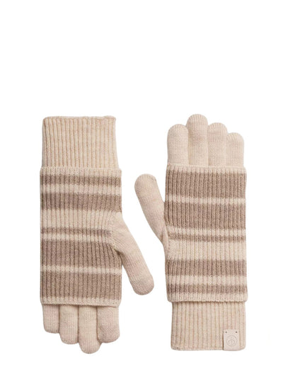 Blake Stripe Layered Gloves Oat