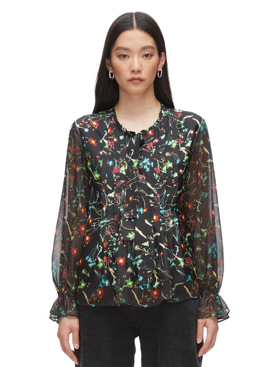 Bliss Floral Blouse (Black Multi)