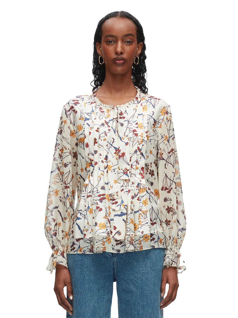 Bliss Floral Blouse (Parchment Multi)