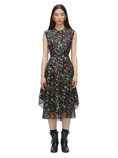 Bliss Floral Sleeveless Dress (Black Multi)