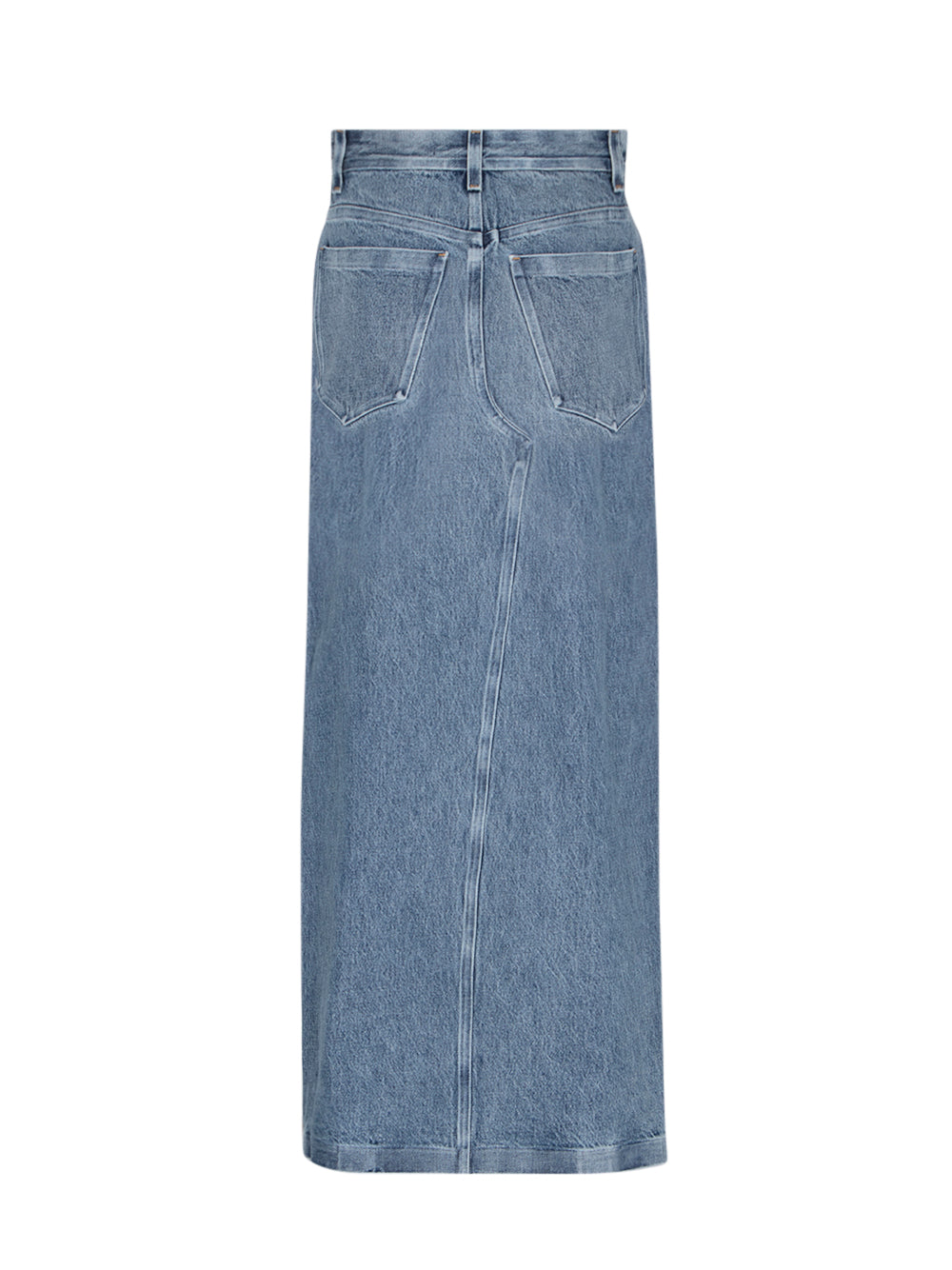 Bonded Seams Long Crossover Skirt (Vintage Medium Indigo)