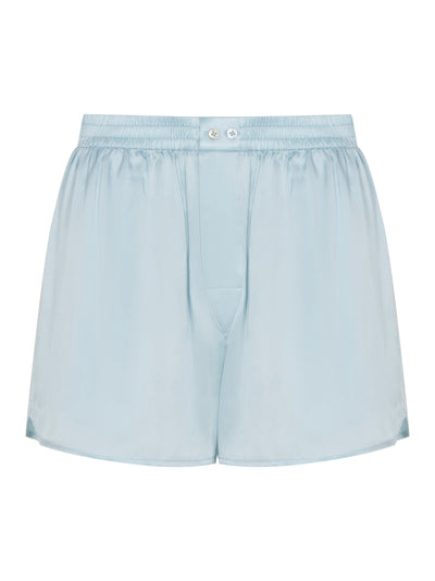 Boxer Short With Tulle Cut Out Back Panel (Shine Blue)