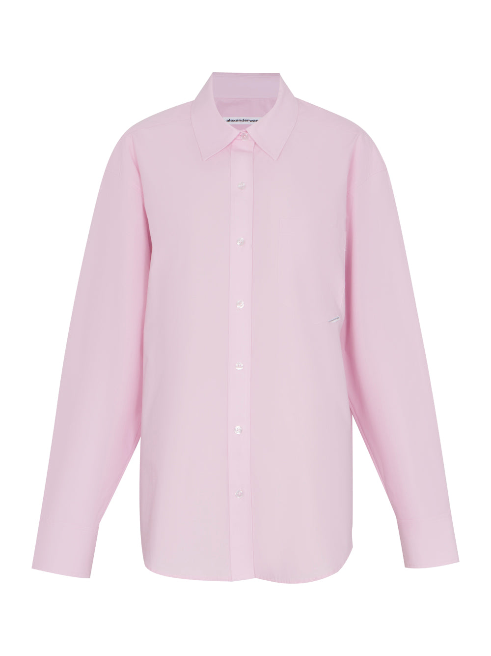 Boyfriend Shirt With Logo Flag Tag (Light Pink)