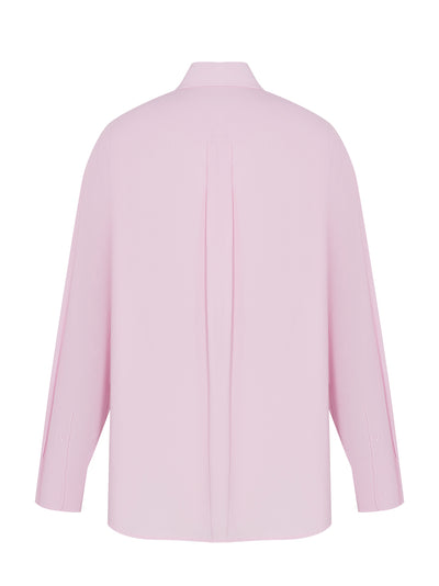 Boyfriend Shirt With Logo Flag Tag (Light Pink)