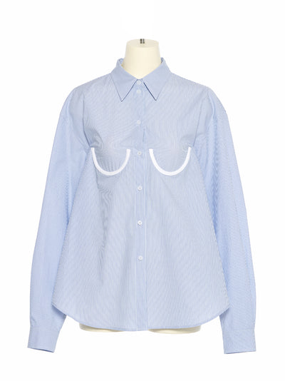 Bra Detail Shirt (Blue)