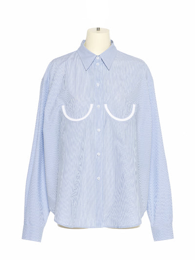 Bra Detail Shirt (Blue)