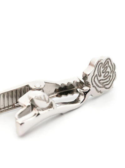 Brass Rose Icon Tie Bar (Silver)