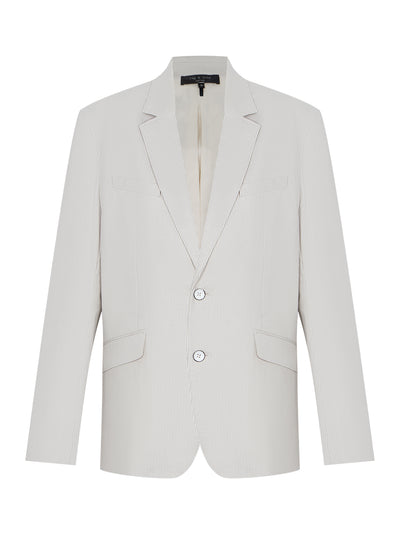 Butler Striped Stretch Cotton Blazer (Grey Stripe)