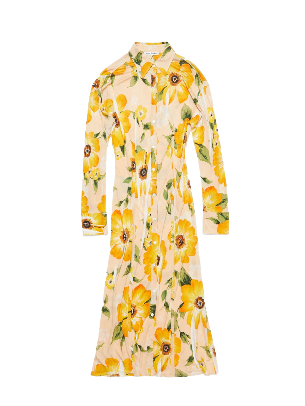 Button-Up Printed Dress (Orange Multi)