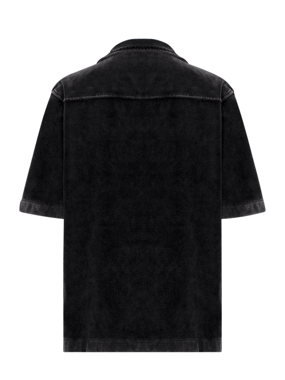 Button Down Shirt W/ Crystal Dragon Hotfix Washed Pepper