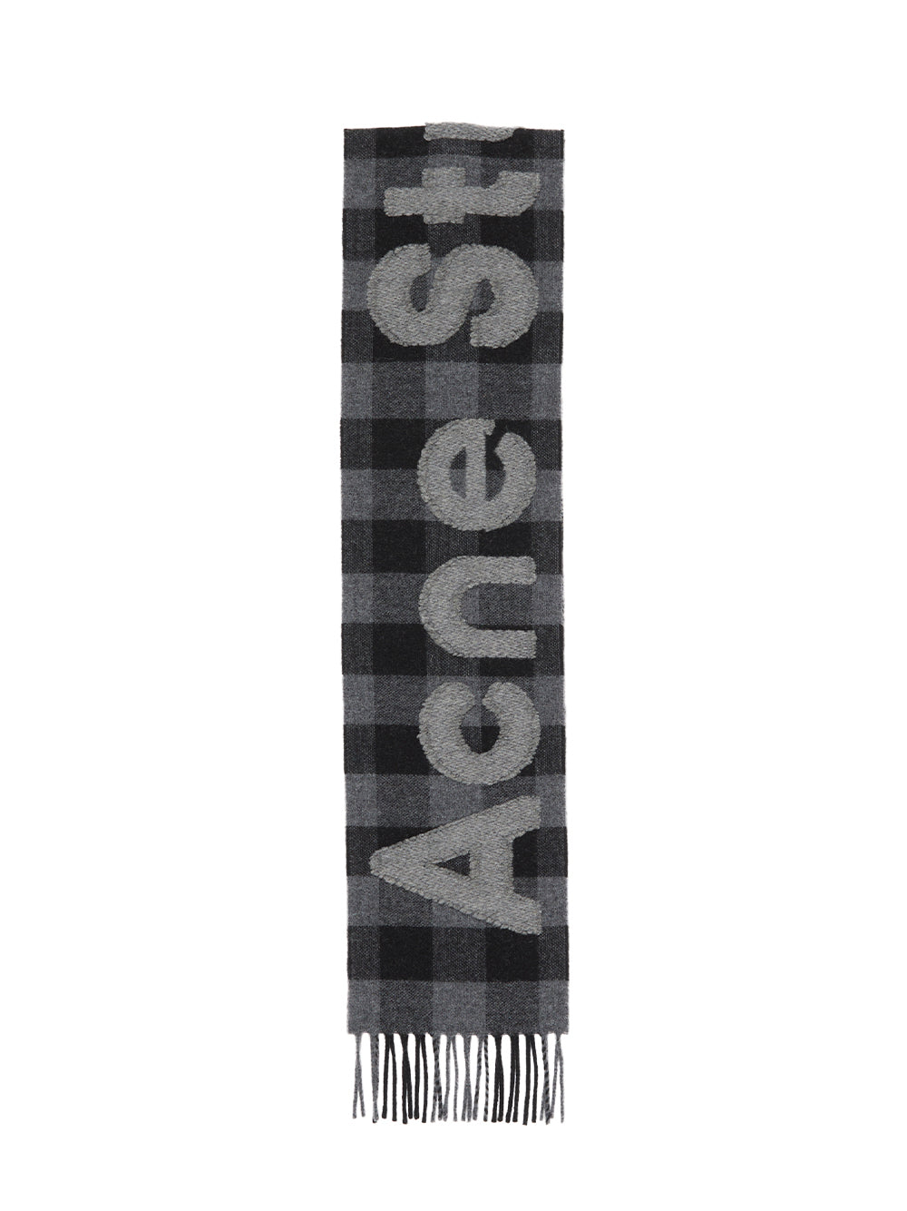 Check Logo Scarf - Narrow Black/Grey