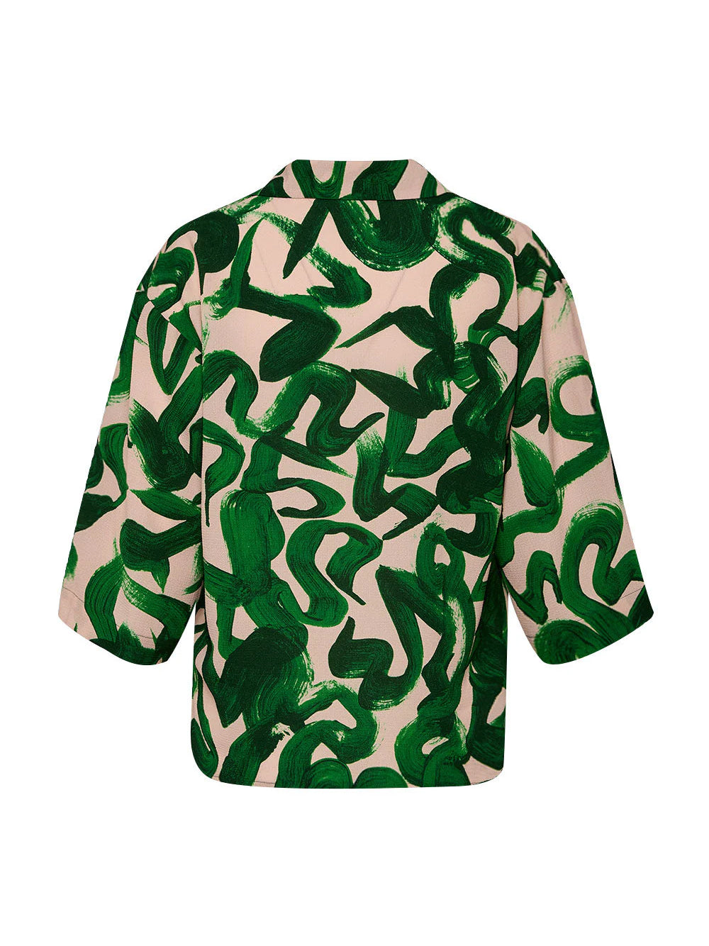 Swirls Print Shirt Green