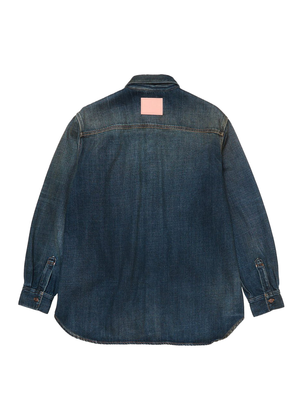 Denim Button-Up Shirt Dark Blue