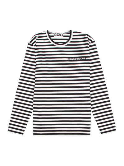 CDG Patch Long Sleeve T-Shirt (Black/White)