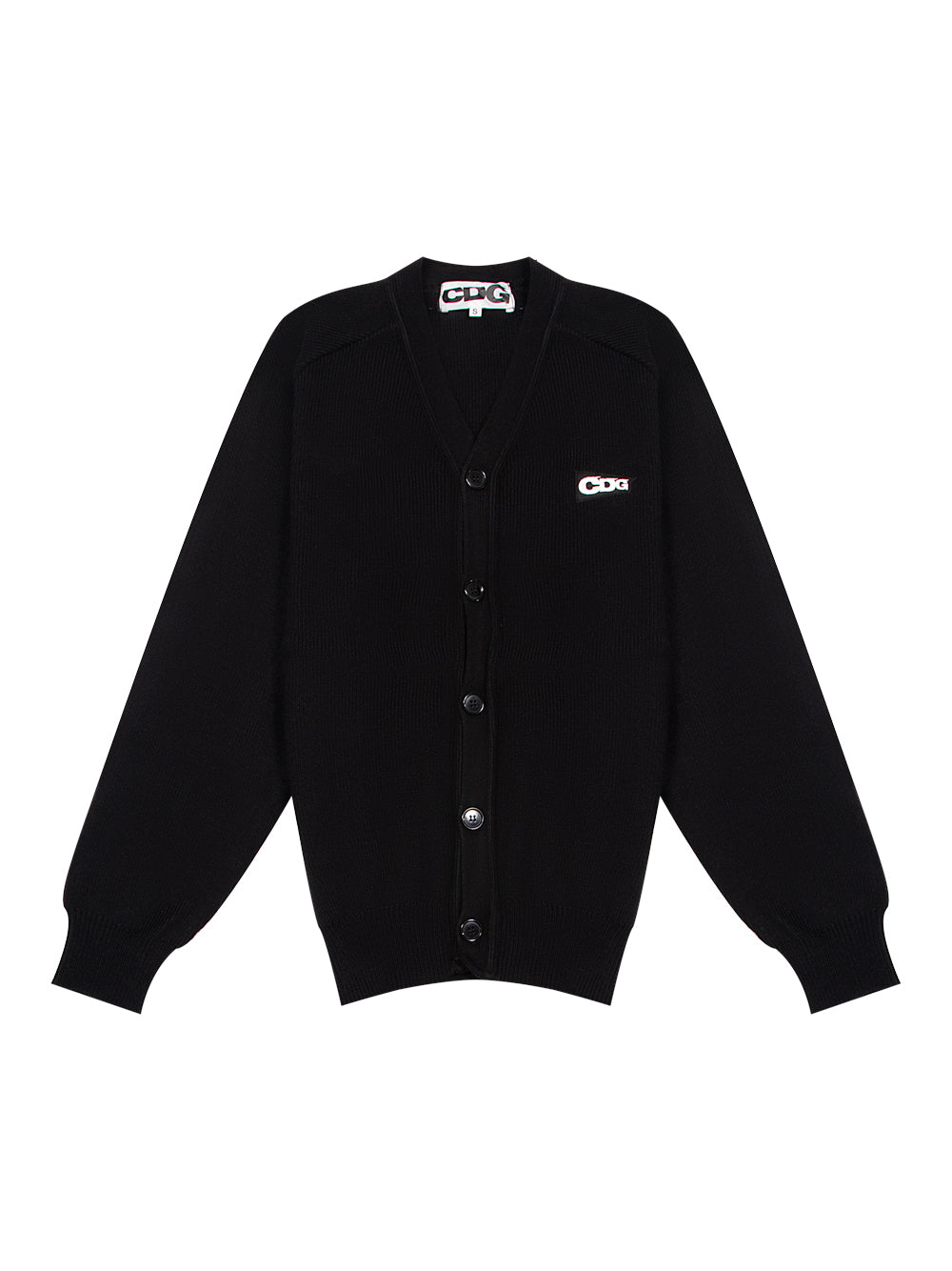 Rib Stitch Cardigan CDG Patch (Black)