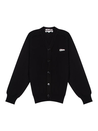 Rib Stitch Cardigan CDG Patch (Black)