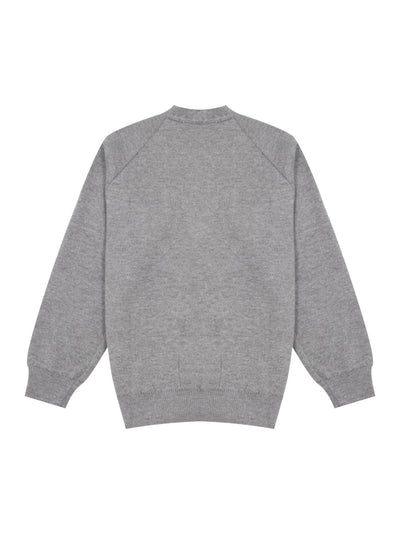 Rib Stitch Cardigan CDG Patch (Grey)