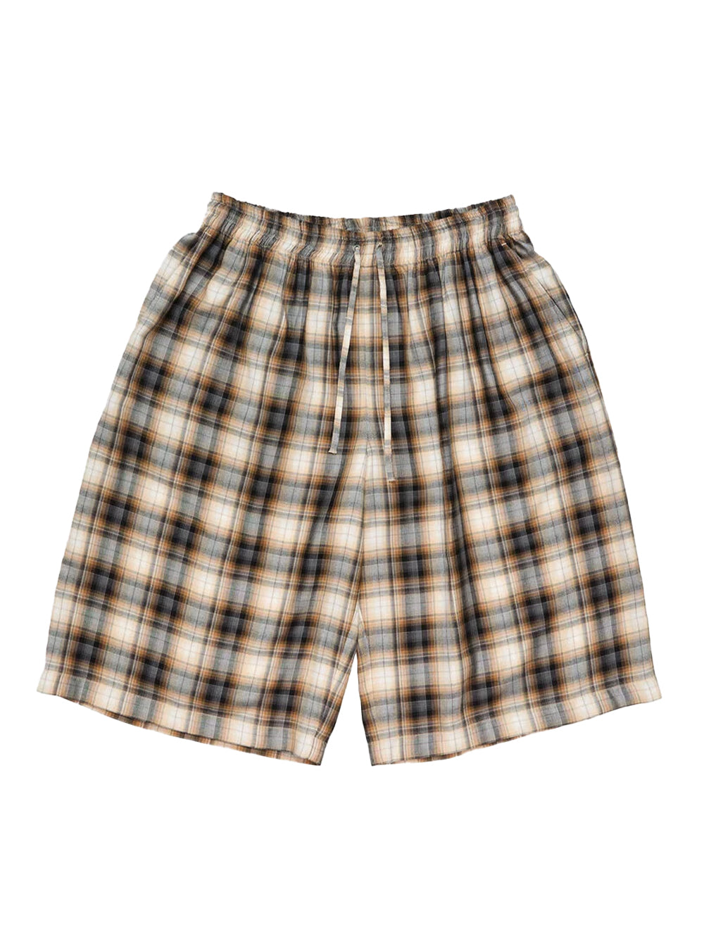 Check Shorts Beige/Black