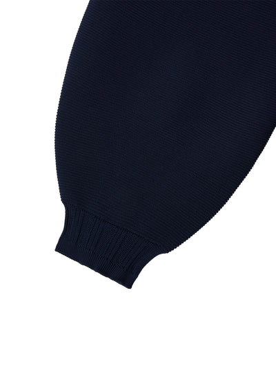 Pottery Long Puff Sleeve Dress Navy