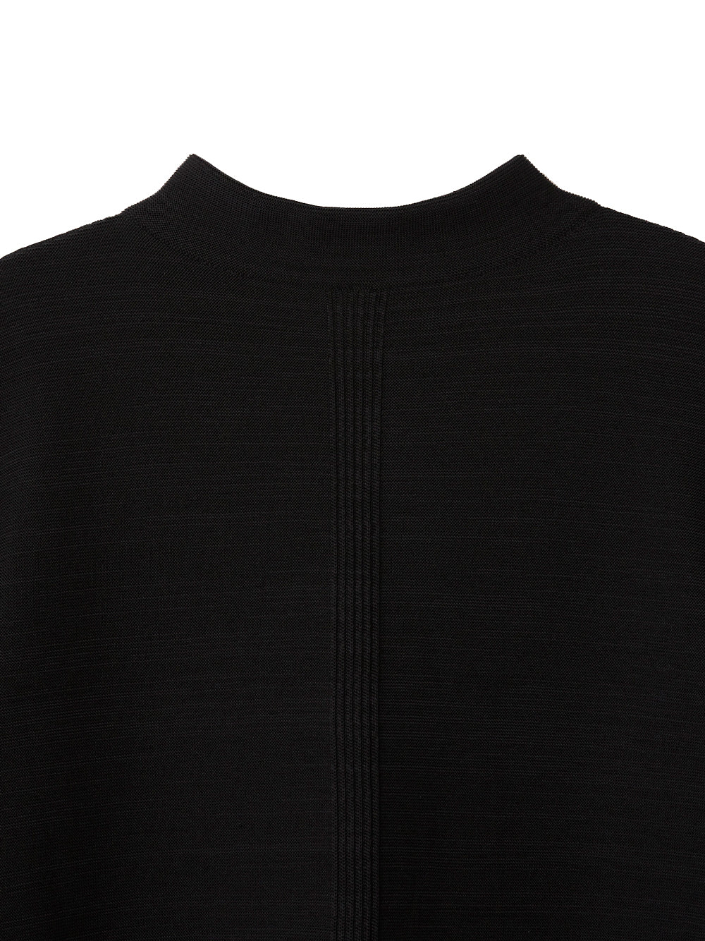 Garter Mockneck Short Sleeve Tee Shirt Black
