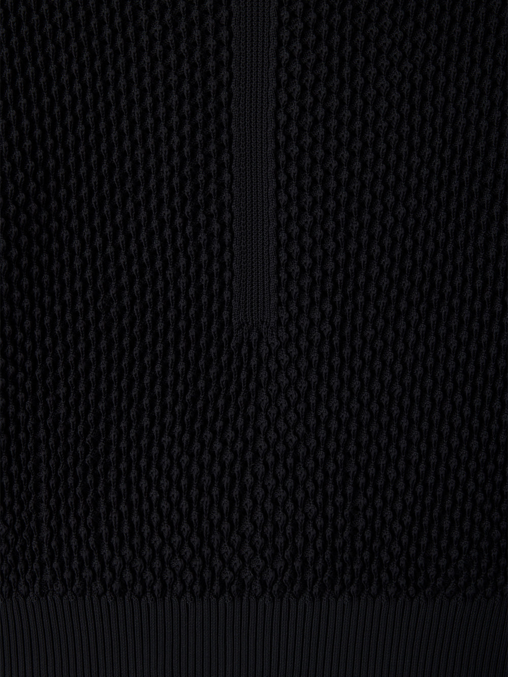 Lattice Stand Fall Collar Blouson (Black)