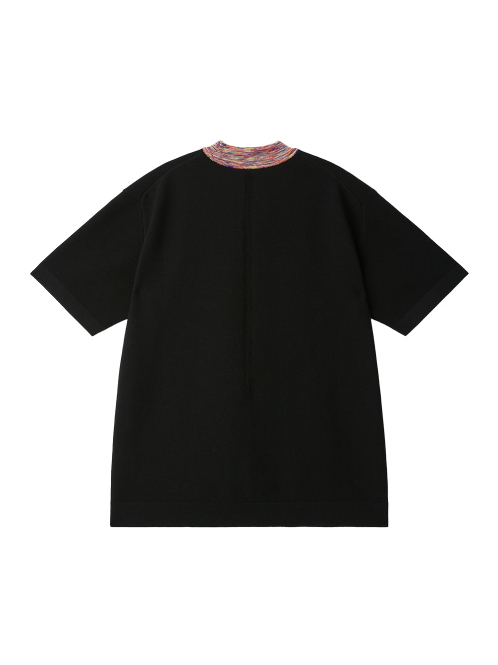 TC Garter Knikat Short Sleeve Tee Shirt ฺ(Black-Poppy Red Multi)