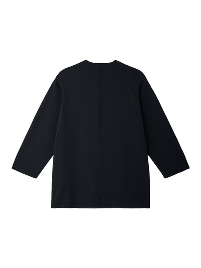 High Gauge Milan Loop Buttoned Pullover Shirt (Black)