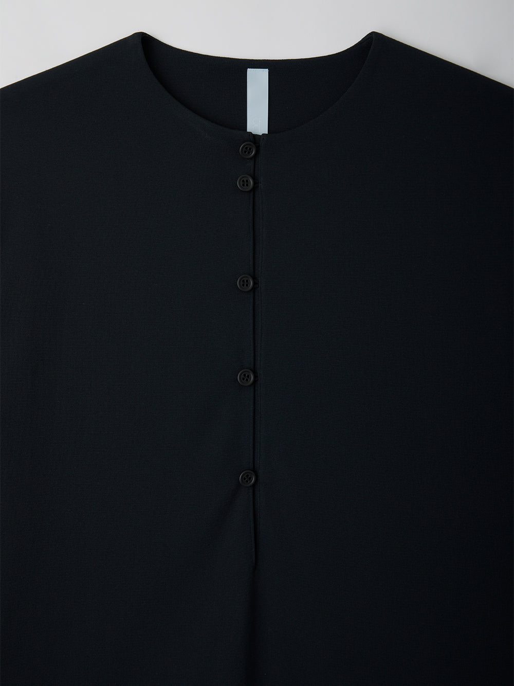 High Gauge Milan Loop Buttoned Pullover Shirt (Black)