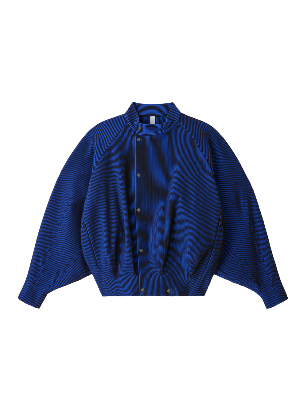 Hypha Stand-Up Collar Bomber Jacket Blue Multi