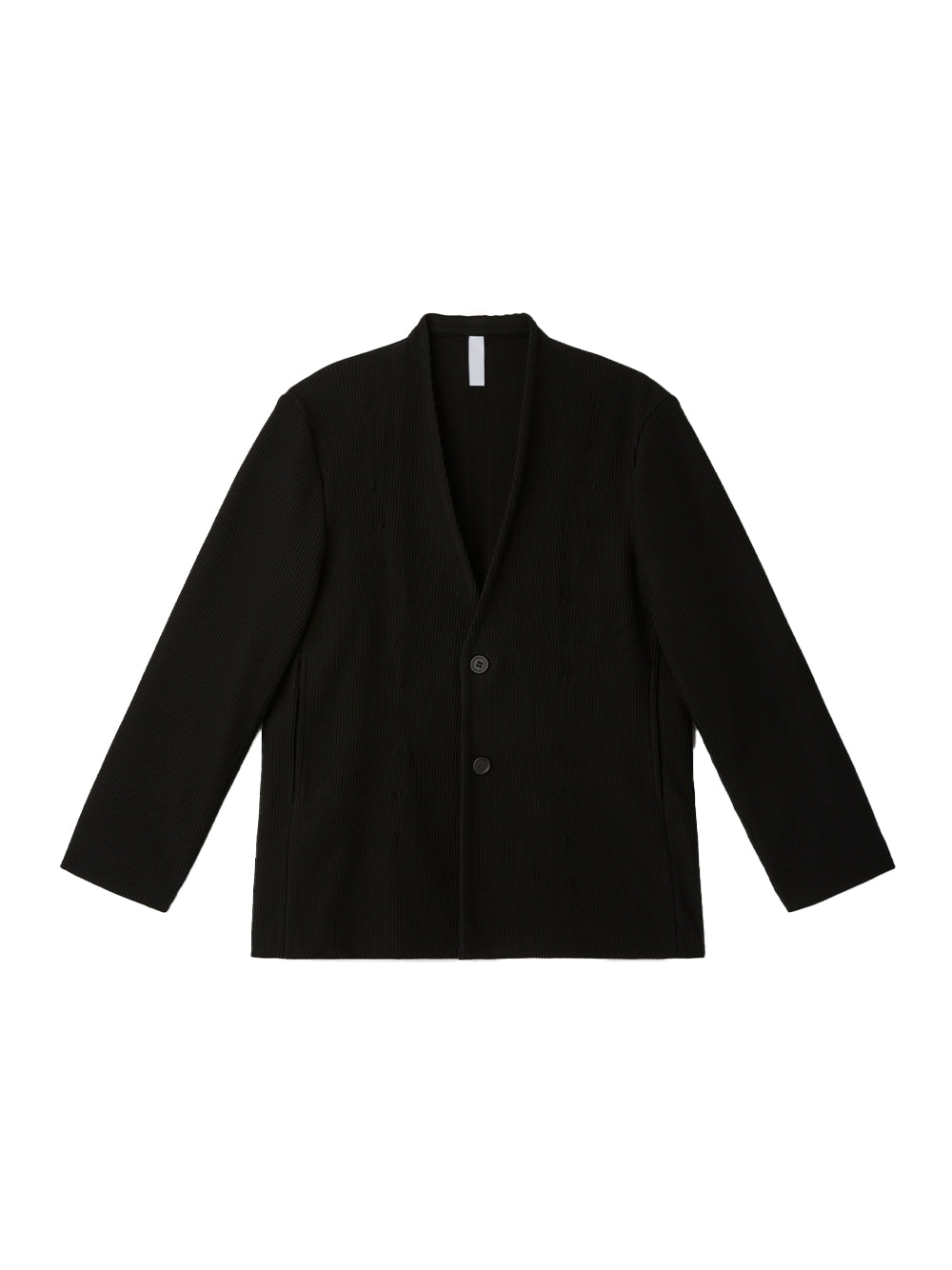 Soft Hypha Collarless Tailored Jacket Black