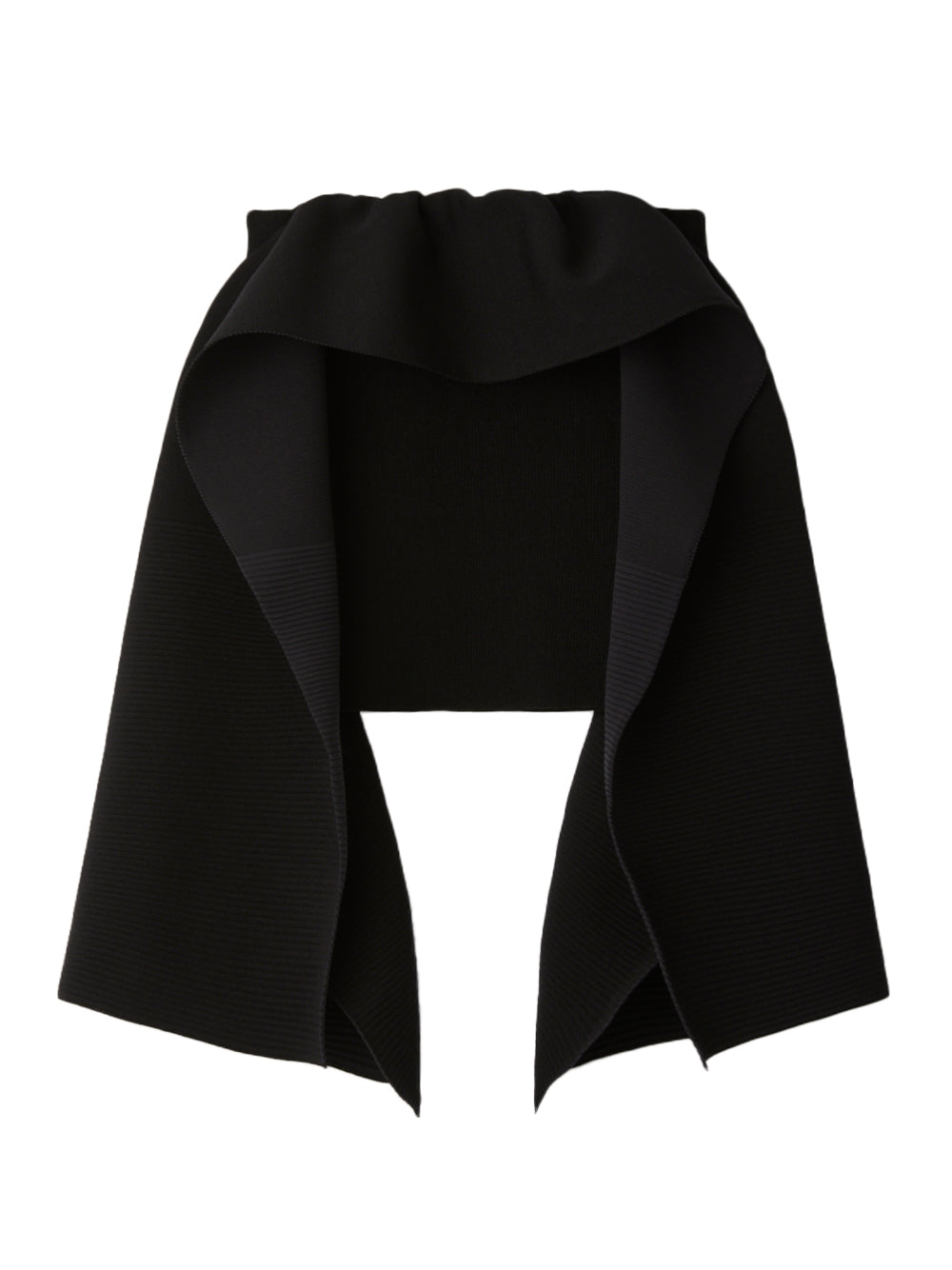 Ac Milan Rib Bare Drape Top (Black)