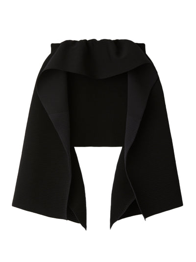 Ac Milan Rib Bare Drape Top (Black)